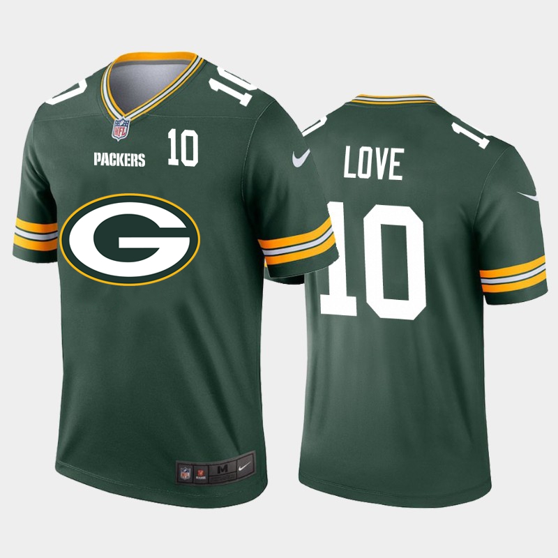 Green Bay Packers #10 Jordan Love Green Men's Big Team Logo Player Vapor Limited Jersey cheap jerseys for sale - CheapJerseys.Shop