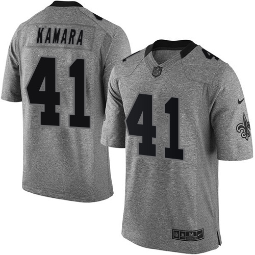 Saints #41 Alvin Kamara Gray Men's Stitched Limited Gridiron Gray Jersey cheap jerseys for sale - CheapJerseys.Shop