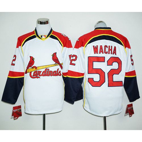 St.Louis Cardinals #52 Michael Wacha White/Red Long Sleeve Stitched Jersey Men's cheap jerseys for sale - CheapJerseys.Shop