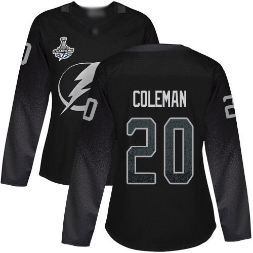 Tampa Bay Lightning #20 Blake Coleman Black Alternate Authentic Women's 2020 Stanley Cup Champions Stitched Jersey Womens cheap jerseys for sale - CheapJerseys.Shop