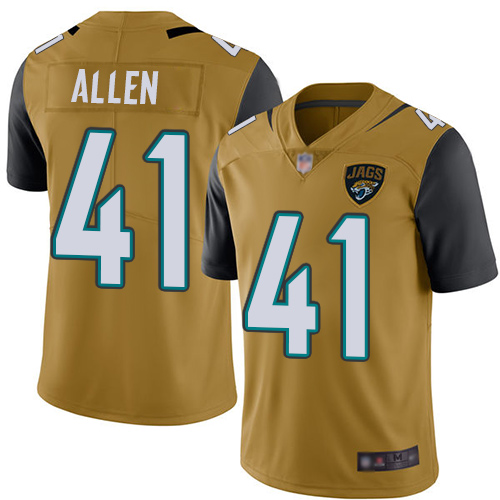 Jaguars #41 Josh Allen Gold Men's Stitched Limited Rush Jersey cheap jerseys for sale - CheapJerseys.Shop