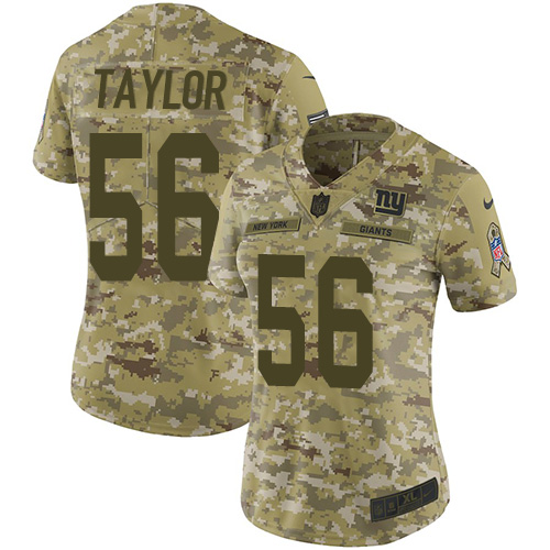 Giants #56 Lawrence Taylor Camo Women's Stitched Limited 2018 Salute To Service Jersey cheap jerseys for sale - CheapJerseys.Shop