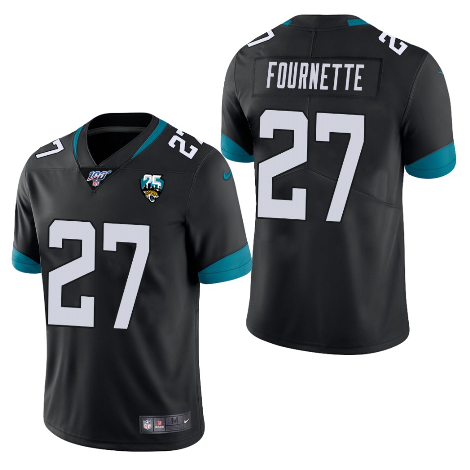 Jaguars #27 Leonard Fournette Black 25th Anniversary Vapor Limited Stitched 100th Season Jersey cheap jerseys for sale - CheapJerseys.Shop