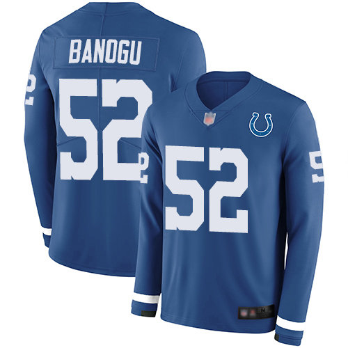 Indianapolis Colts #52 Ben Banogu Royal Blue Team Color Men's Stitched Limited Therma Long Sleeve Jersey Men's cheap jerseys for sale - CheapJerseys.Shop