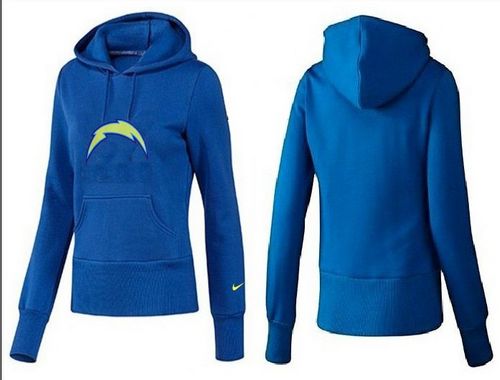 Women's Los Angeles Chargers Logo Pullover Hoodie Blue cheap jerseys for sale - CheapJerseys.Shop