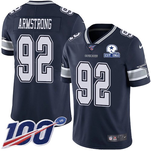 Dallas Cowboys #92 Dorance Armstrong Navy Blue Team Color Men's Stitched With Established In 1960 Patch 100th Season Vapor Untouchable Limited Jer cheap jerseys for sale - CheapJerseys.Shop