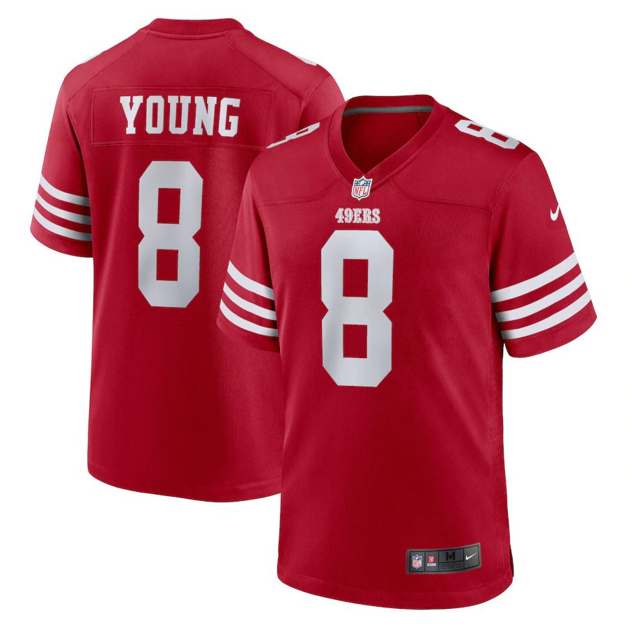 San Francisco 49ers #8 Steve Young Men's 2022 Player Game Jersey - Scarlet cheap jerseys for sale - CheapJerseys.Shop