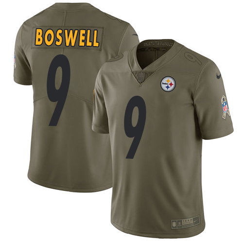 Pittsburgh Steelers #9 Chris Boswell Olive Youth Stitched Limited 2017 Salute to Service Jersey Youth cheap jerseys for sale - CheapJerseys.Shop