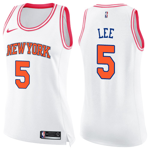 New York Knicks #5 Courtney Lee White/Pink Womens Swingman Fashion Jersey Womens cheap jerseys for sale - CheapJerseys.Shop