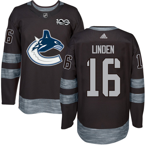 Vancouver Canucks #16 Trevor Linden Black 1917-2017 100th Anniversary Stitched Jersey Men's cheap jerseys for sale - CheapJerseys.Shop