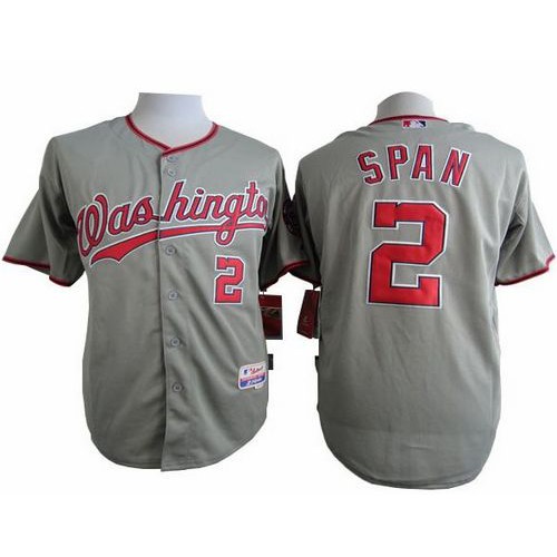 Washington Nationals #2 Denard Span Grey Cool Base Stitched Jersey Men's cheap jerseys for sale - CheapJerseys.Shop