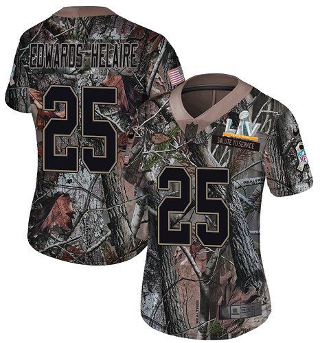 Chiefs #25 Clyde Edwards-Helaire Camo Women's Super Bowl LV Bound Stitched Limited Rush Realtree Jersey cheap jerseys for sale - CheapJerseys.Shop