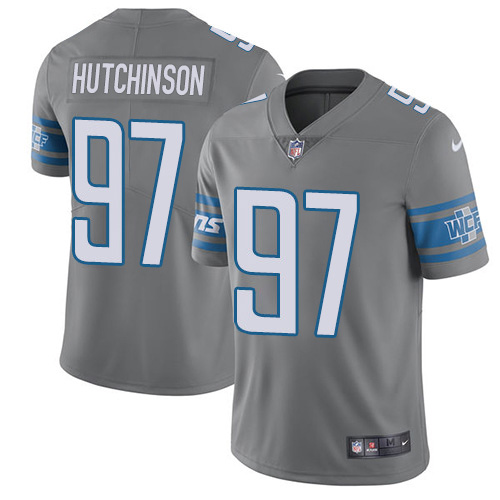 Lions #97 Aidan Hutchinson Gray Youth Stitched Limited Rush Jersey cheap jerseys for sale - CheapJerseys.Shop