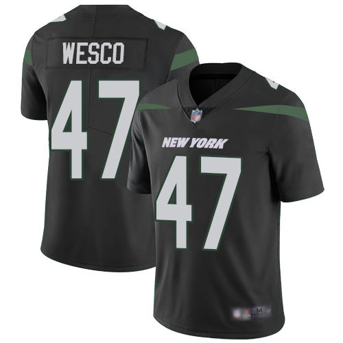 New York Jets #47 Trevon Wesco Black Alternate Men's Stitched Vapor Untouchable Limited Jersey Men's cheap jerseys for sale - CheapJerseys.Shop