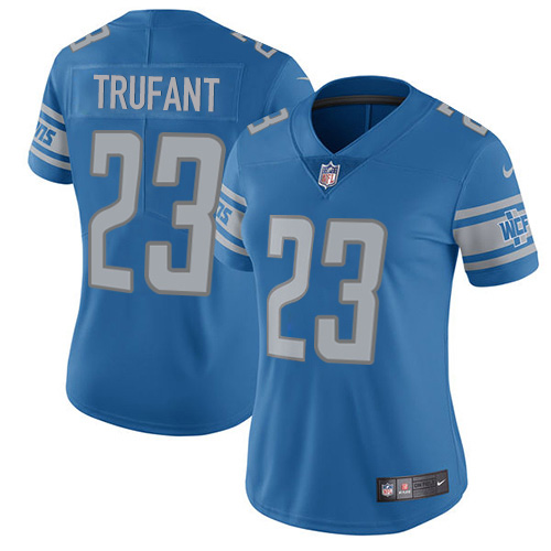 Detroit Lions #23 Desmond Trufant Blue Team Color Women's Stitched Vapor Untouchable Limited Jersey Womens cheap jerseys for sale - CheapJerseys.Shop