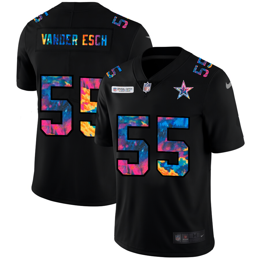 Dallas Cowboys #55 Leighton Vander Esch Men's Multi-Color Black 2020 Crucial Catch Vapor Untouchable Limited Jersey cheap jerseys for sale - CheapJerseys.Shop