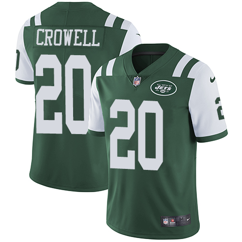 New York Jets #20 Isaiah Crowell Green Team Color Men's Stitched Vapor Untouchable Limited Jersey Men's cheap jerseys for sale - CheapJerseys.Shop