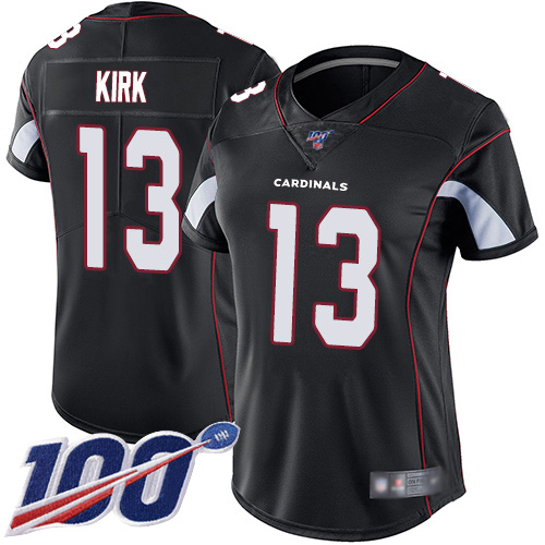 Arizona Cardinals #13 Christian Kirk Black Alternate Women's Stitched 100th Season Vapor Limited Jersey Womens cheap jerseys for sale - CheapJerseys.Shop