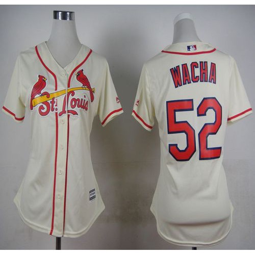 St.Louis Cardinals #52 Michael Wacha Cream Alternate Women's Stitched Jersey Womens cheap jerseys for sale - CheapJerseys.Shop