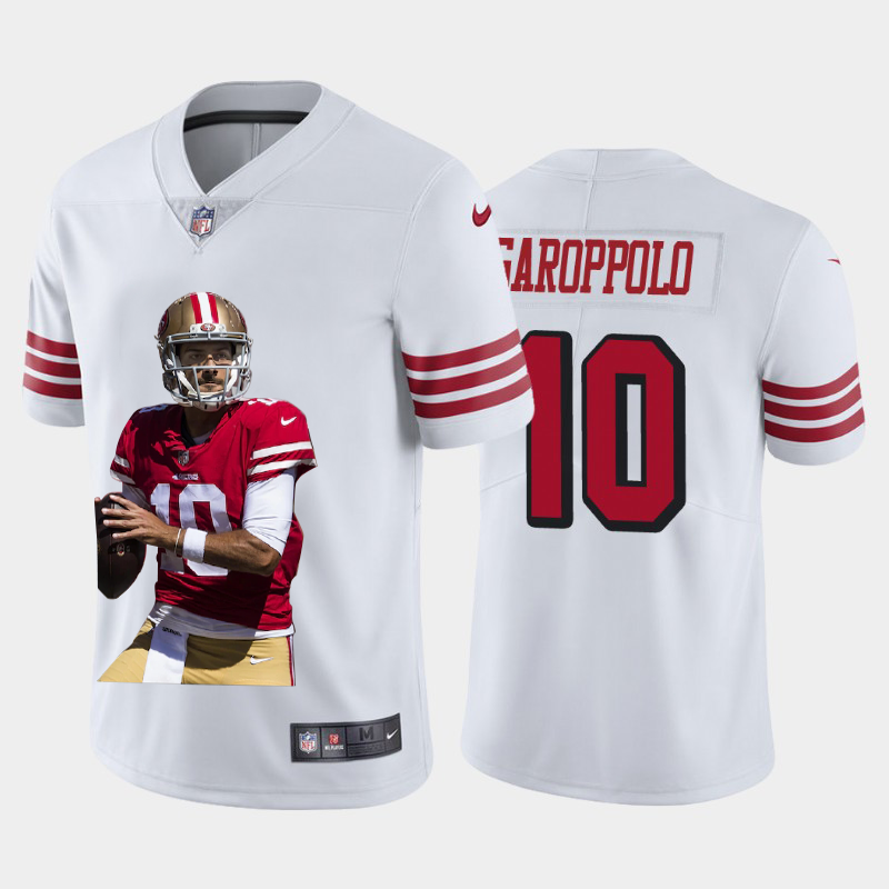 San Francisco 49ers #10 Jimmy Garoppolo Team Hero 2 Rush Vapor Limited Jersey White cheap jerseys for sale - CheapJerseys.Shop