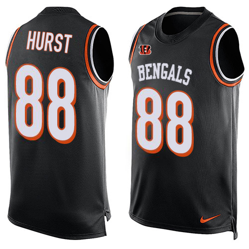 Bengals #88 Hayden Hurst Black Team Color Men's Stitched Limited Tank Top Jersey cheap jerseys for sale - CheapJerseys.Shop