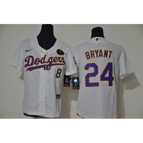 Los Angeles Los Angeles Dodgers #8 #24 Kobe Bryant Youth White Purple No. Cool Base 2020 KB Patch Jersey Youth cheap jerseys for sale - CheapJerseys.Shop