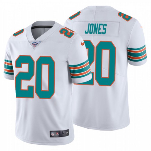 Miami Dolphins #20 Reshad Jones White Alternate Men's Stitched 100th Season Vapor Untouchable Limited Jersey Men's cheap jerseys for sale - CheapJerseys.Shop
