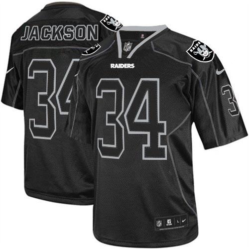Raiders #34 Bo Jackson Lights Out Black Men's Stitched Elite Jersey cheap jerseys for sale - CheapJerseys.Shop
