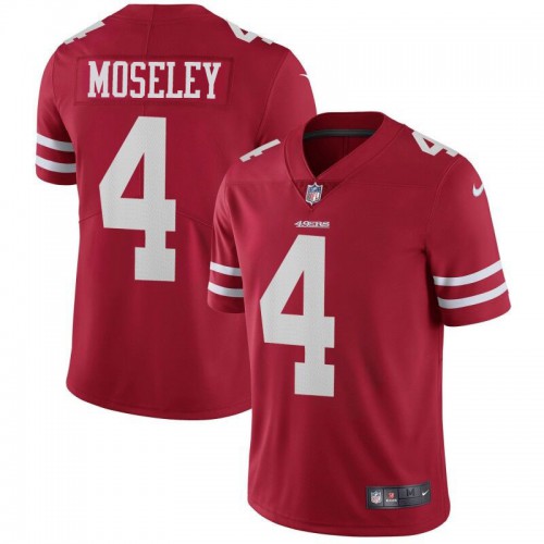 San Francisco 49ers #4 Emmanuel Moseley Red Team Color Men's Stitched Vapor Untouchable Limited Jersey Men's cheap jerseys for sale - CheapJerseys.Shop
