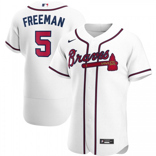 Atlanta Atlanta Braves #5 Freddie Freeman Men's White Home 2020 Authentic Player Jersey Men's cheap jerseys for sale - CheapJerseys.Shop
