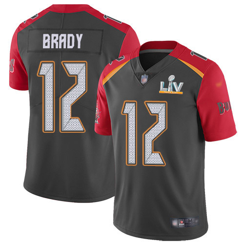 Buccaneers #12 Tom Brady Gray Youth Super Bowl LV Bound Stitched Limited Inverted Legend Jersey cheap jerseys for sale - CheapJerseys.Shop