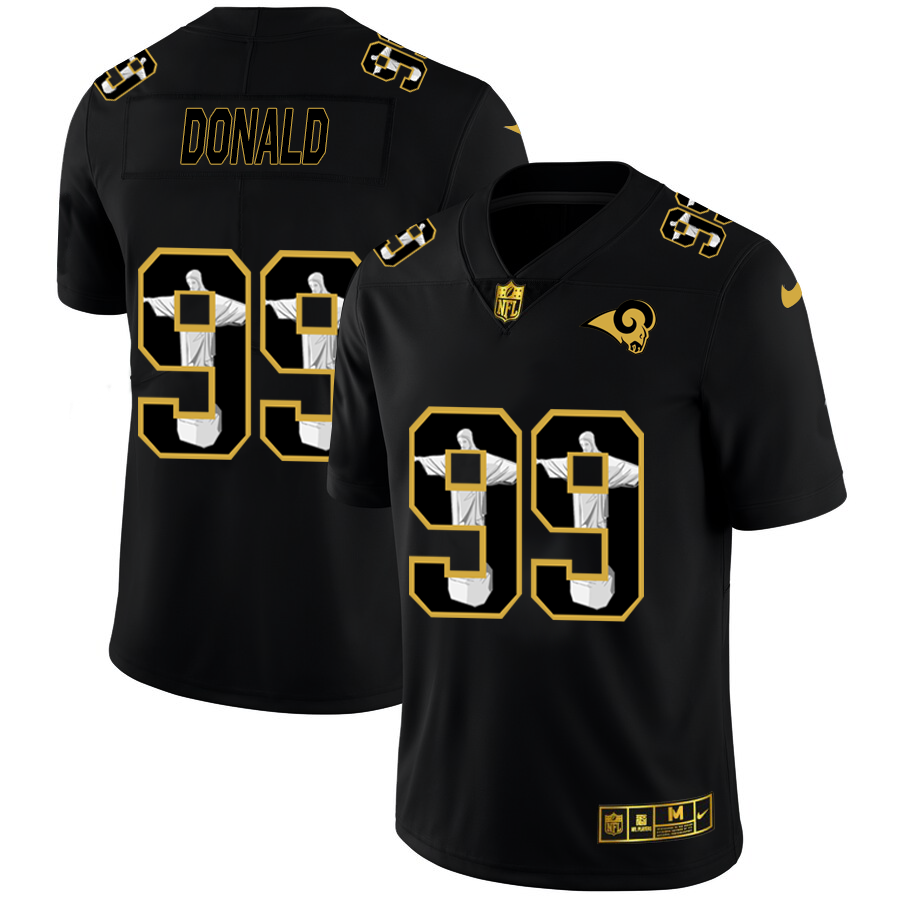 Los Angeles Rams #99 Aaron Donald Men's Carbon Black Vapor Cristo Redentor Limited Jersey cheap jerseys for sale - CheapJerseys.Shop
