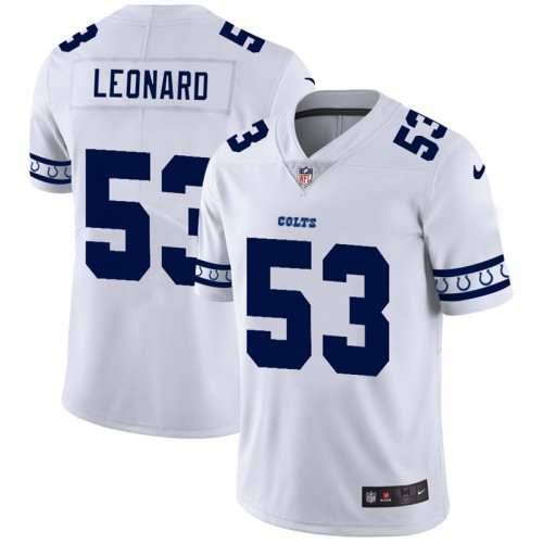 Indianapolis Indianapolis Colts #53 Darius Leonard White Team Logo Vapor Limited Jersey Men's cheap jerseys for sale - CheapJerseys.Shop