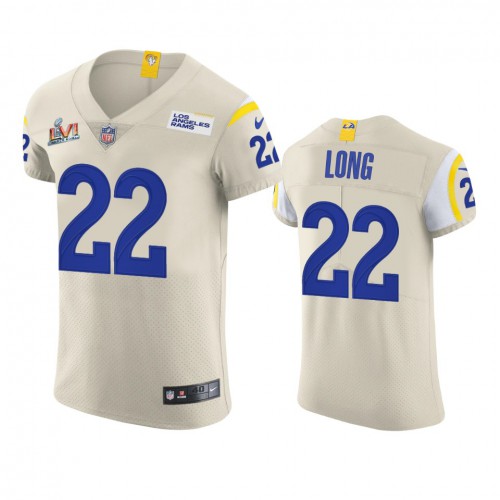 Los Angeles Los Angeles Rams #22 David Long Men's Super Bowl LVI Patch Vapor Elite Player Jersey - Bone Men's cheap jerseys for sale - CheapJerseys.Shop