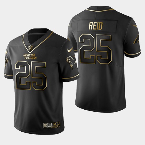 Carolina Carolina Panthers #25 Eric Reid Vapor Limited Black Golden Jersey Men's cheap jerseys for sale - CheapJerseys.Shop