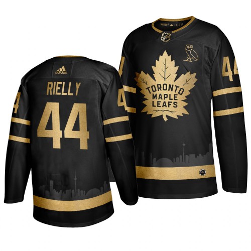 Maple Toronto Maple Leafs #44 Morgan Rielly Men's 2019 Black Golden Edition OVO Branded Stitched Jersey Men's cheap jerseys for sale - CheapJerseys.Shop