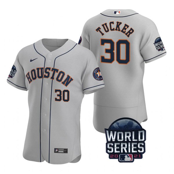 Houston Astros #30 Kyle Tucker Men's 150th Anniversary 2021 World Series Authentic Jersey - Gray cheap jerseys for sale - CheapJerseys.Shop