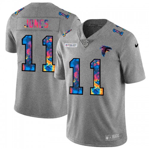 Atlanta Atlanta Falcons #11 Julio Jones Men's Multi-Color 2020 Crucial Catch Jersey Greyheather Men's cheap jerseys for sale - CheapJerseys.Shop