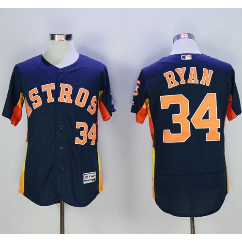 Houston Astros #34 Nolan Ryan Navy Blue Flexbase Authentic Collection Stitched Jersey Men's cheap jerseys for sale - CheapJerseys.Shop