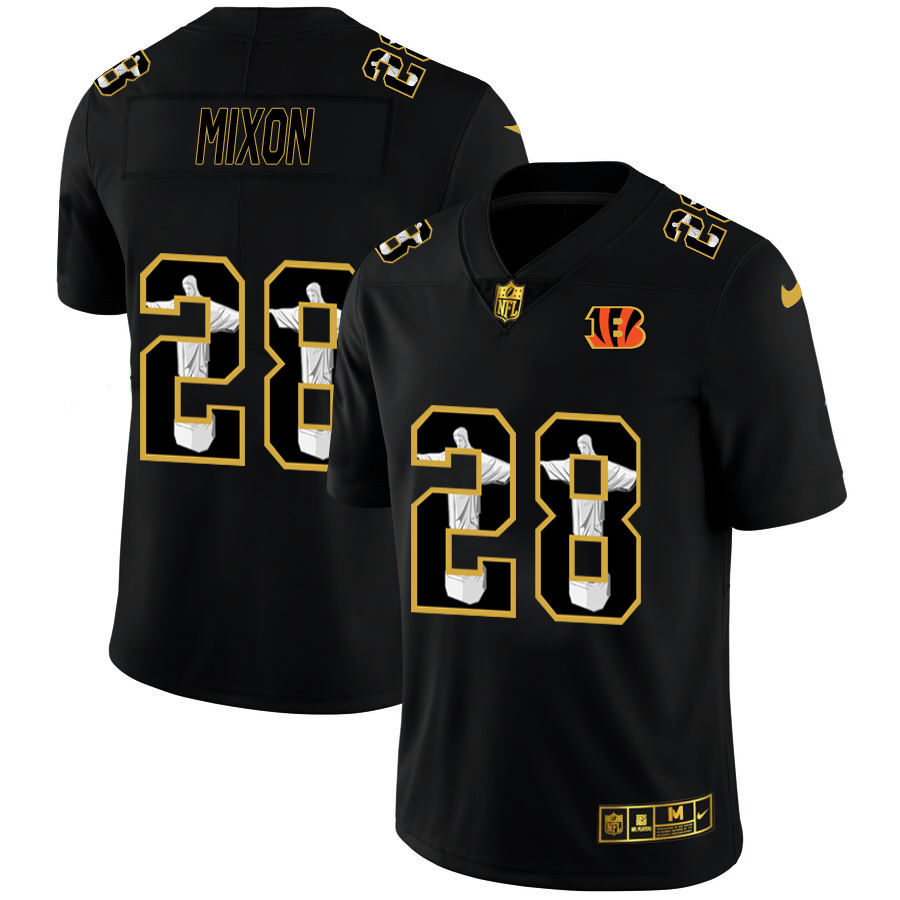 Cincinnati Bengals #28 Joe Mixon Men's Carbon Black Vapor Cristo Redentor Limited Jersey cheap jerseys for sale - CheapJerseys.Shop