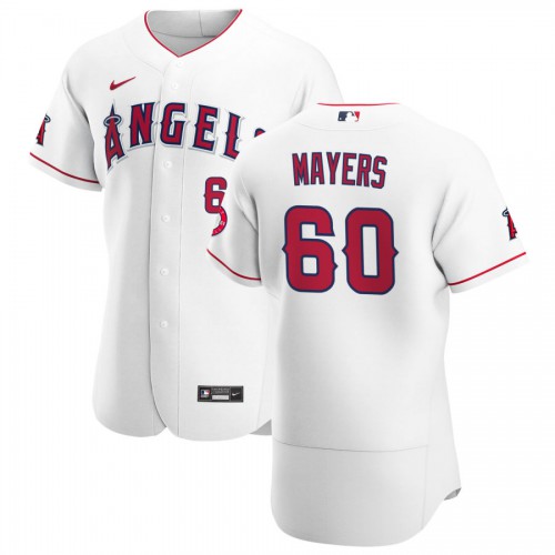 Los Angeles Los Angeles Angels #60 Mike Mayers Men's White Home 2020 Authentic Player Jersey Men's cheap jerseys for sale - CheapJerseys.Shop