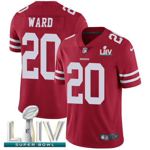 San Francisco 49ers #20 Jimmie Ward Red Super Bowl LIV 2020 Team Color Men's Stitched Vapor Untouchable Limited Jersey Men's cheap jerseys for sale - CheapJerseys.Shop