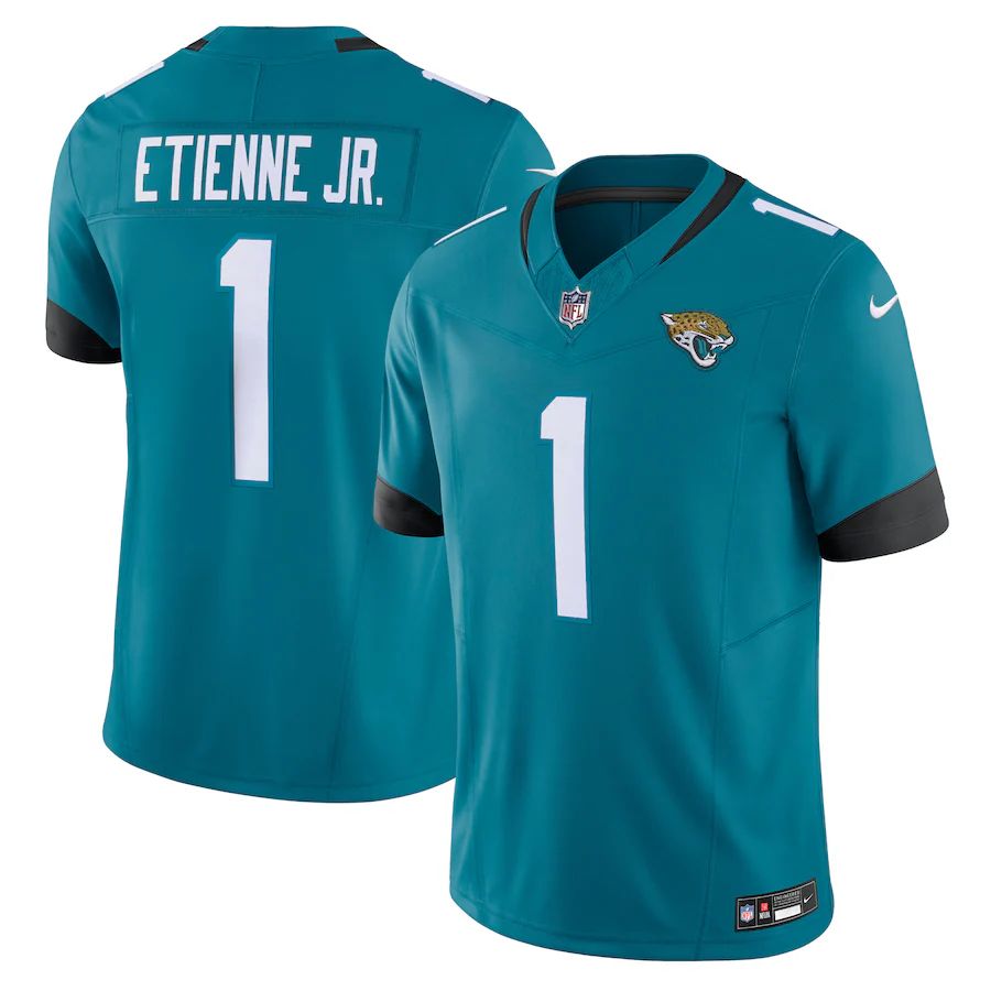 Jacksonville Jaguars #1 Travis Etienne Men's Teal Vapor F.U.S.E. Limited Jersey cheap jerseys for sale - CheapJerseys.Shop