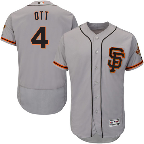 San Francisco Giants #4 Mel Ott Grey Flexbase Authentic Collection Road 2 Stitched Jersey Men's cheap jerseys for sale - CheapJerseys.Shop