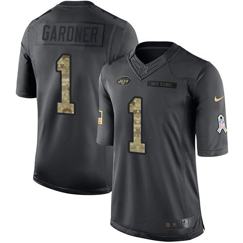 Jets #1 Ahmad Sauce Gardner Black Men's Stitched Limited 2016 Salute To Service Jersey cheap jerseys for sale - CheapJerseys.Shop