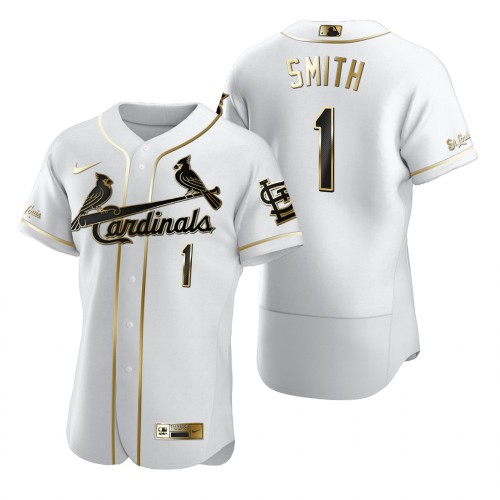 St. Louis St.Louis Cardinals #1 Ozzie Smith White Men's Authentic Golden Edition Jersey Men's cheap jerseys for sale - CheapJerseys.Shop