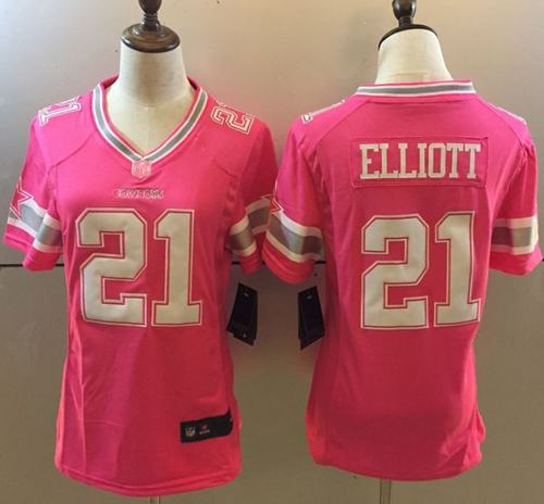 Cowboys #21 Ezekiel Elliott Pink Women's Stitched Elite Jersey cheap jerseys for sale - CheapJerseys.Shop