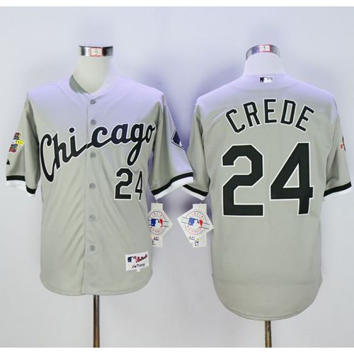 Chicago White Sox #24 Joe Crede Grey 2005 World Series Stitched Jersey Men's cheap jerseys for sale - CheapJerseys.Shop
