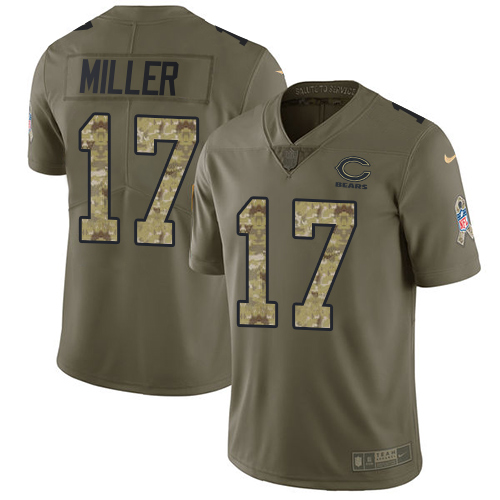Chicago Bears #17 Anthony Miller Olive/Camo Youth Stitched Limited 2017 Salute to Service Jersey Youth cheap jerseys for sale - CheapJerseys.Shop