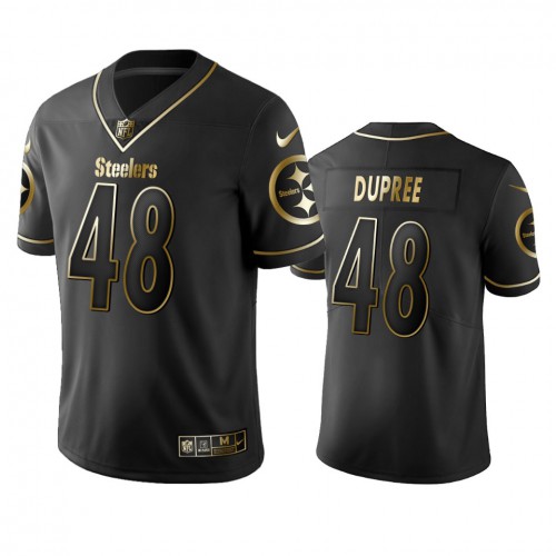 Pittsburgh Steelers #48 Bud Dupree Black Golden Limited Edition Stitched Jersey Men's cheap jerseys for sale - CheapJerseys.Shop